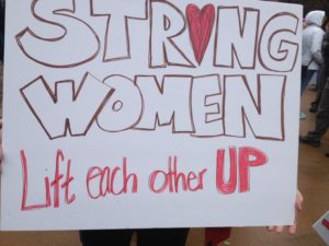 poster from Women's March held in Dubuque, Iowa