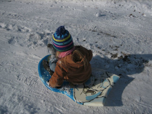sledding fun