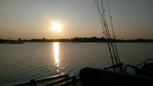 sunset from pontoon photo by Deb O
